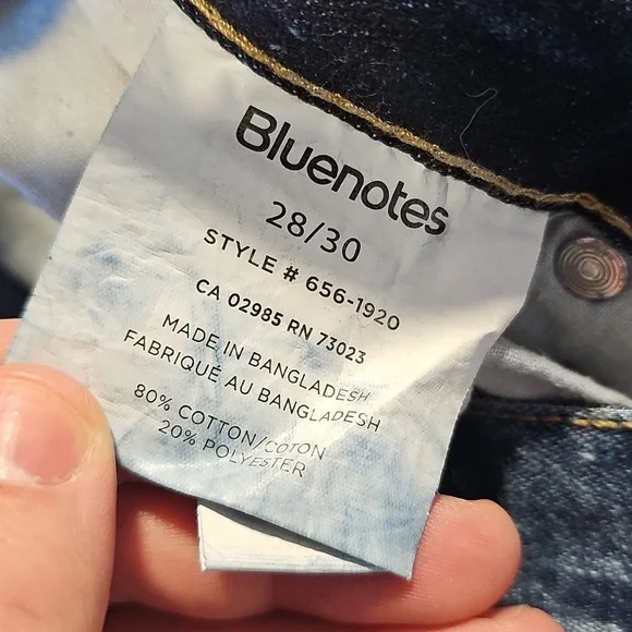 Bluenotes Dark Blue 28x30 Straight Jeans - Picture 6 of 7